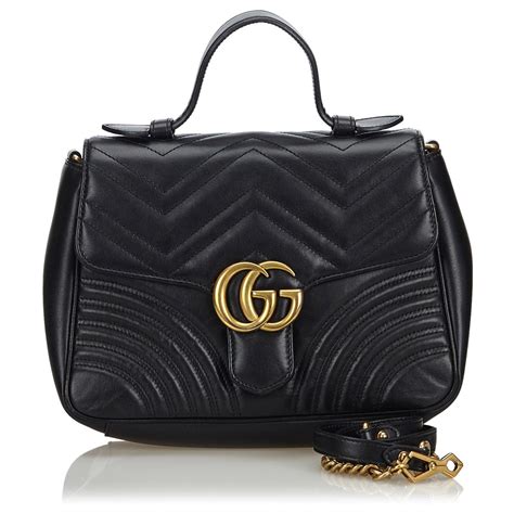 black Gucci satchel